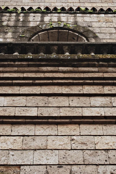 Adobe Wall Dettagli di una vecchia chiesa — Foto Stock