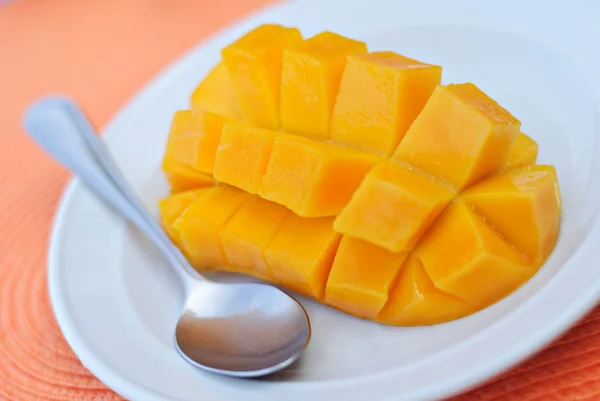 Modne Mango Frugt Dessert - Stock-foto