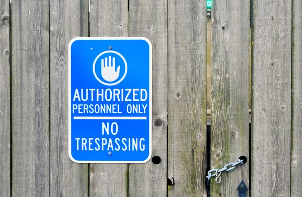 Authorized Personnel Only sign. — Stock Photo, Image