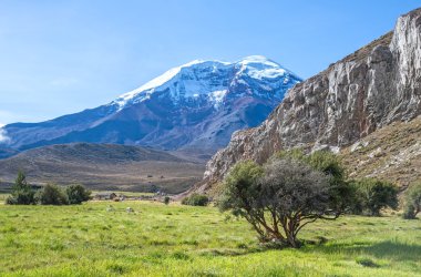 chimborazo volkanın görünümü