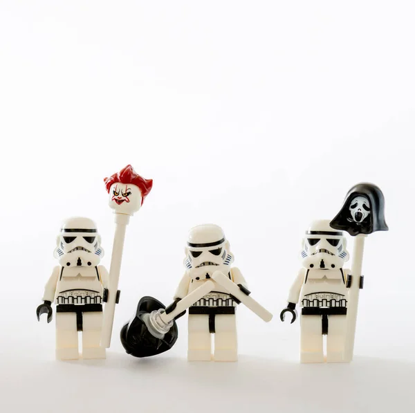 Μικροσκοπικές Μορφές Lego Trooper Κλώνοι Από Τον Πόλεμο Των Άστρων — Φωτογραφία Αρχείου