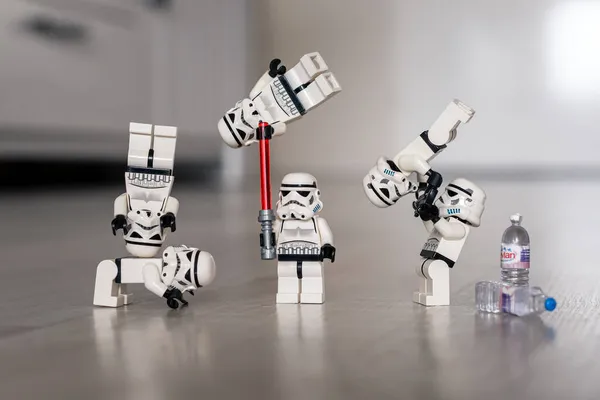 Miniatur Figuren Aus Lego Trooper Klone Aus Dem Krieg Der — Stockfoto