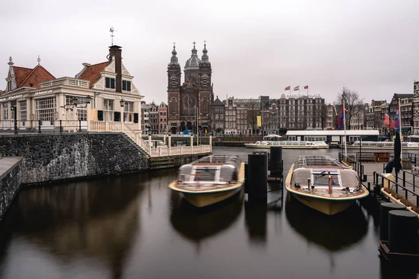 Februari 2022 Amsterdam Nederland Europese Stad Stockfoto
