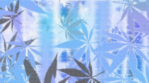 An abstract psychedelic cannabis leaf pattern background image.