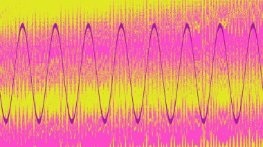 An abstract neon grunge textured wavy line background image.