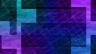 An abstract glitch art block pattern background image.