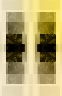 An abstract golden kaleidoscope pattern background image.