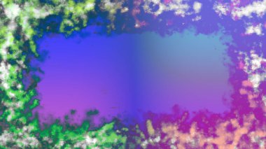 An abstract neon gradient grunge border background image.