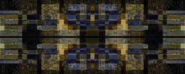 An abstract glitch art kaleidoscope pattern background image.