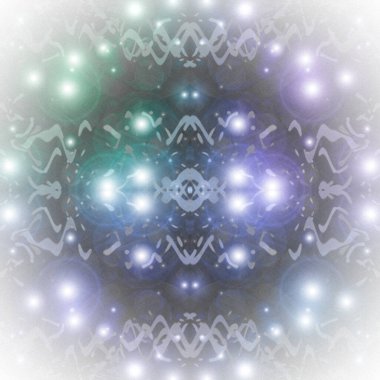 An abstract psychedelic lens flare burst background image.