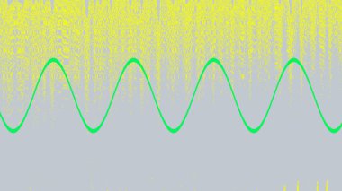 An abstract neon grunge textured wavy line background image.