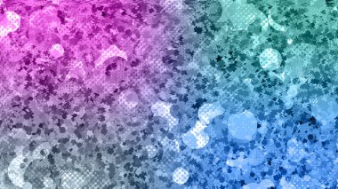 An abstract neon grunge textured circle pattern background image.