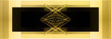 An abstract golden kaleidoscope pattern background image.