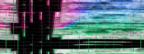 An abstract neon glitch art background imgae.