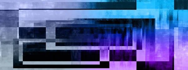 An abstract glitch art block shape background image.