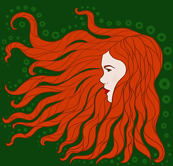 Kızıl saçlı kız.