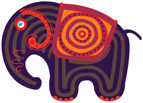 Cartoon Indian Elephant — Stock Vector