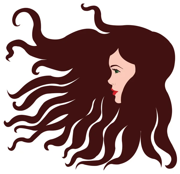 Kahverengi saçlı kız.