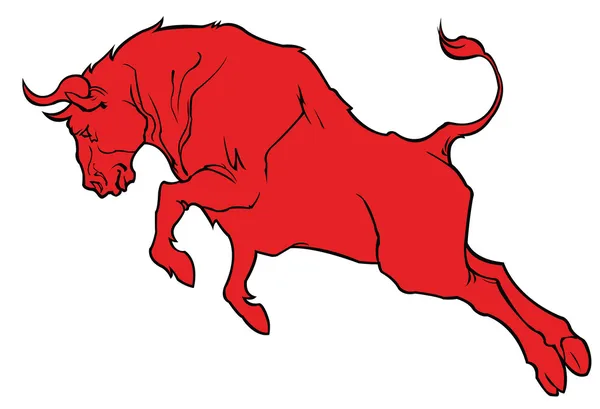 Toro rojo — Vector de stock