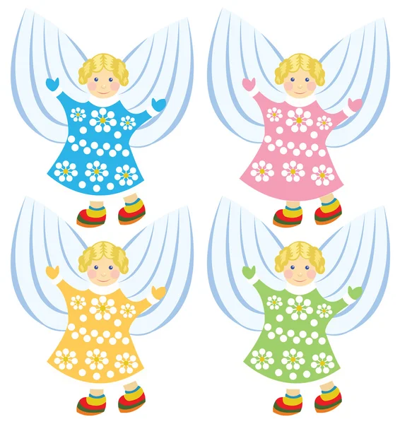 vektör çizgi film melekler