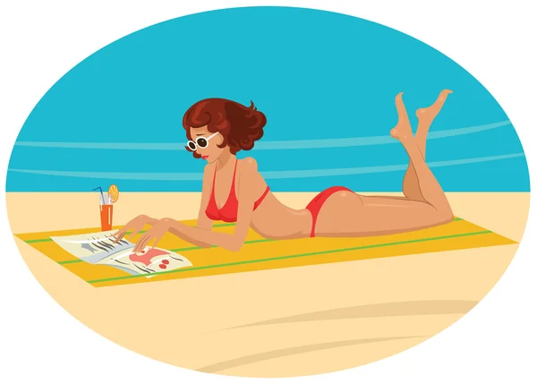 genç bir kız sahilde