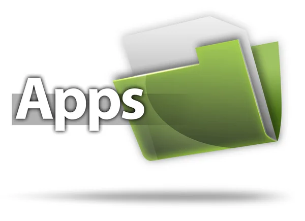 3D Style Folder Icon "Apps" — Stock Photo, Image