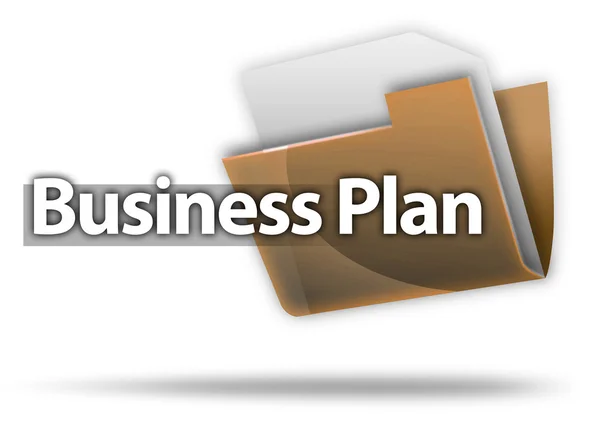 3D styl ikony folderu "biznes plan" — Zdjęcie stockowe