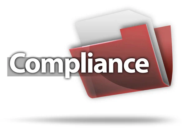 3D Style Folder Icon "Compliance" — Stock Photo, Image