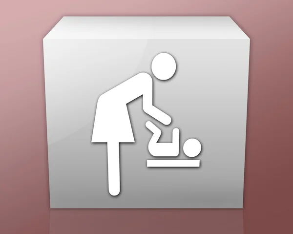 Icon Button Pictogram "Baby Change" — Stock Photo, Image