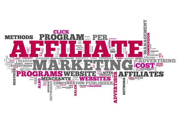 Szó felhő "affiliate marketing" — Stock Fotó