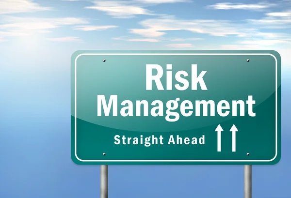 Highway Signpost Risk Management — Stock Photo, Image