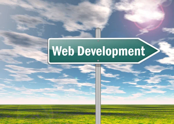 Signpost Web Development — Stock Photo, Image