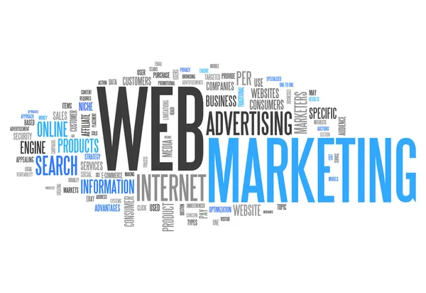 Marketing web de Word Cloud —  Fotos de Stock