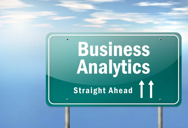 Snelweg wegwijzer business analytics — Stockfoto