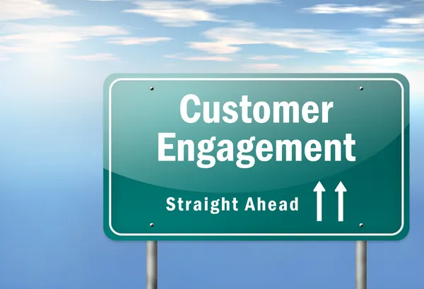 Highway Signpost Customer Engagement — Stock Photo, Image