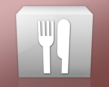 simge, düğme, sembol-eatery, Restoran-