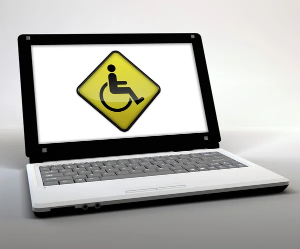 Accessibilità del computer client sottile mobile — Foto Stock