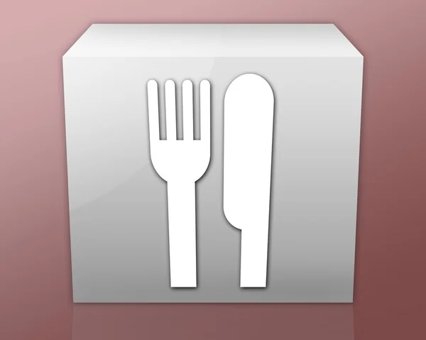 Icon, Button, Pictogram -Eatery, Restaurant- — Stock Photo, Image