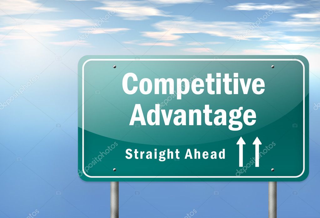 Highway Signpost with Competitive Advantage wording