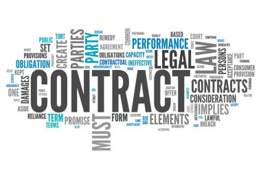Word Cloud Contract clipart