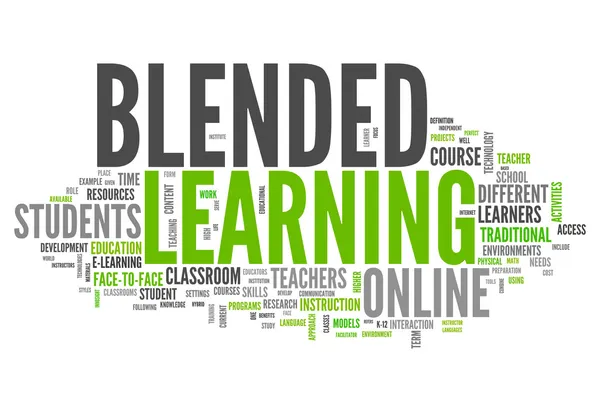 Aplikace Word cloud blended learning — Stock fotografie