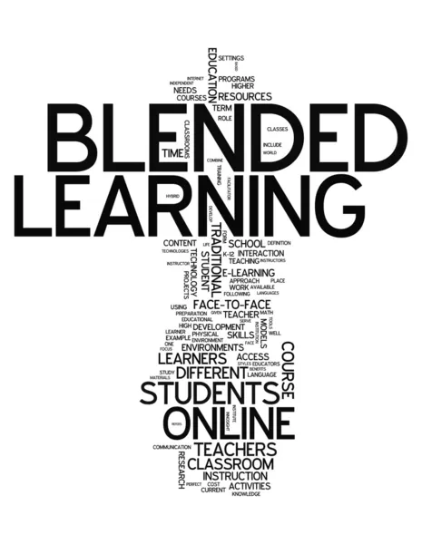 Aplikace Word cloud blended learning — Stock fotografie