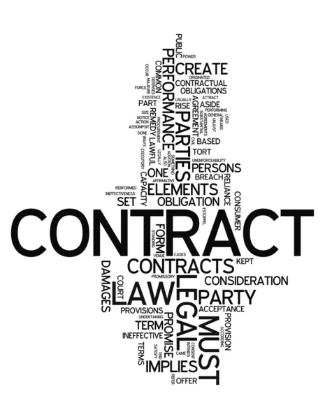 Word Cloud Contract — Stock Photo, Image