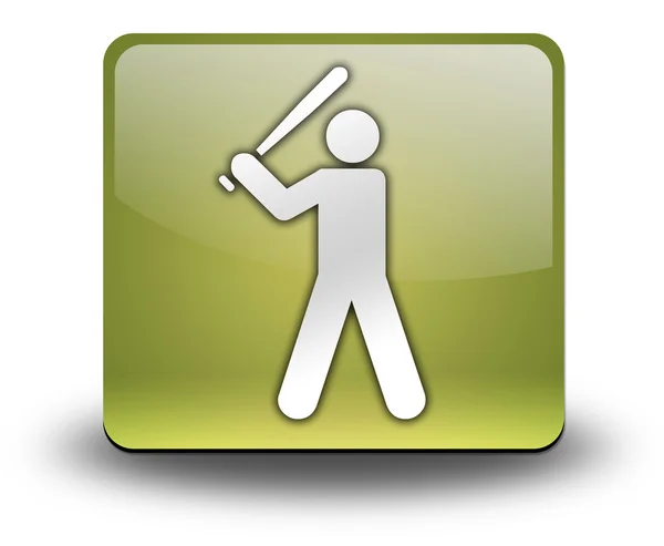 Ikona przycisku, piktogram baseball — Zdjęcie stockowe