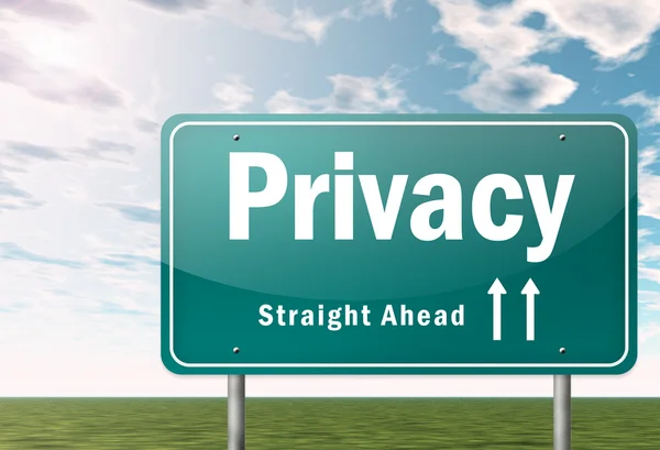 Highway Signpost Privacy — Stock Photo, Image