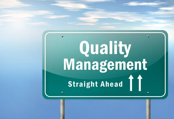 Dálnice ukazatel kvality řízení — Stock fotografie