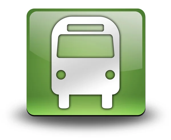 Ikon, a gomb, a piktogram busszal, földi szállítás szimbólum — Stock Fotó
