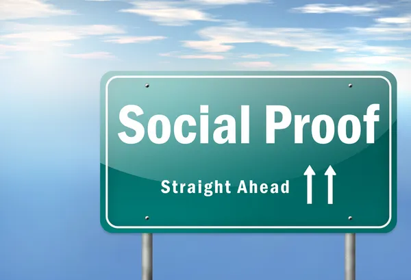 Highway Signpost Social Proof — Stock Photo, Image