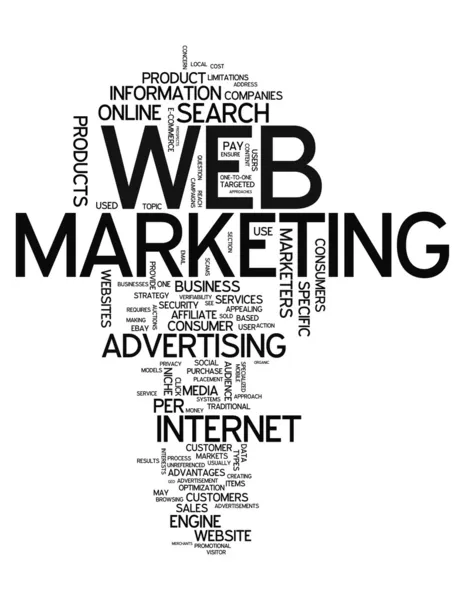 A palavra nuvem Web Marketing — Fotografia de Stock