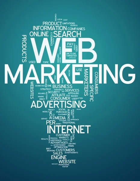 A palavra nuvem Web Marketing — Fotografia de Stock